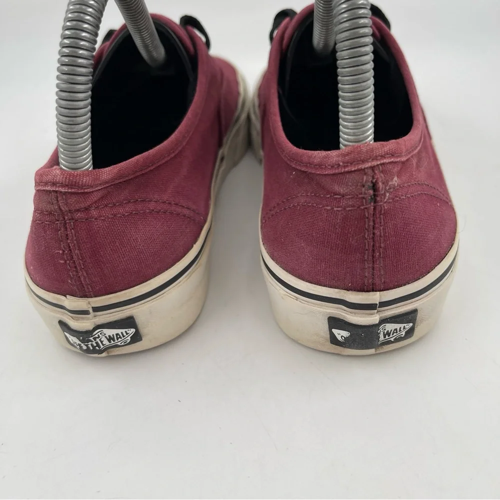 Vans Women’s Burgundy Canvas- SZ 6.5 -“Off the Wall” Skateboard Sneakers Shoes